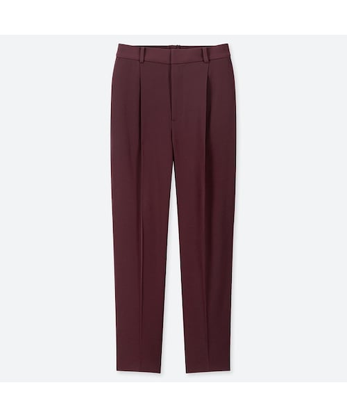 UNIQLO（ユニクロ）の「ドレープテーパードアンクルパンツ（丈長め70cm）（その他パンツ・レディース・BLACK 09/NAVY 69/WINE 19・M/L/XXL/3XL/XS/XL/S）」の3枚目の写真