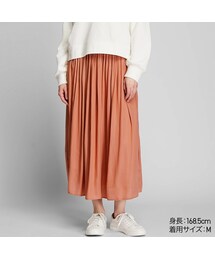 UNIQLO | ギャザーロングスカート （丈標準81～85cm）(スカート)