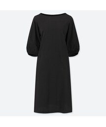 UNIQLO | マーセライズボリュームスリーブワンピース（5分袖）(ワンピース)