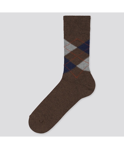 UNIQLO（ユニクロ）の「アーガイルソックス（ソックス/靴下・メンズ・BLUE 67/BLACK 09/WINE 18/BROWN 35/BLUE 68/GRAY 03/WHITE 00・27-29/25-27）」の5枚目の写真