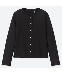 UNIQLO | GIRLS ドライストレッチクルーネックカーディガン（長袖）(ニット/セーター)