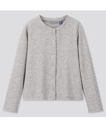 UNIQLO | GIRLS ドライストレッチクルーネックカーディガン（長袖）(ニット/セーター)