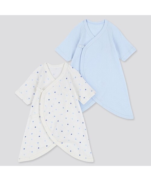 UNIQLO（ユニクロ）の「コンビハダギ（スター･ハート･2枚組）（肌着・キッズ・PINK 10/LIGHT BLUE 60・50-60）」の2枚目の写真