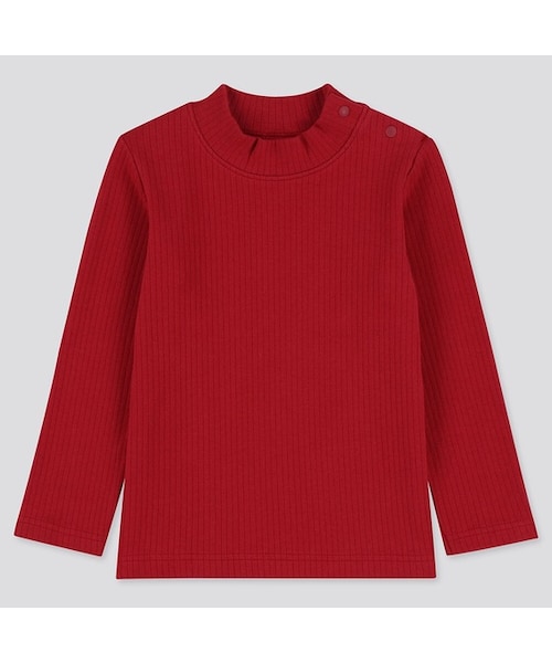 UNIQLO（ユニクロ）の「リブハイネックT（長袖）（その他トップス・キッズ・BLACK 09/RED 16/GRAY 03/OFF WHITE 01/YELLOW 47・70/100/80/90/110）」の5枚目の写真
