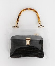 DHOLIC | 2WAYポーチSETクリアミニバッグ(ハンドバッグ)