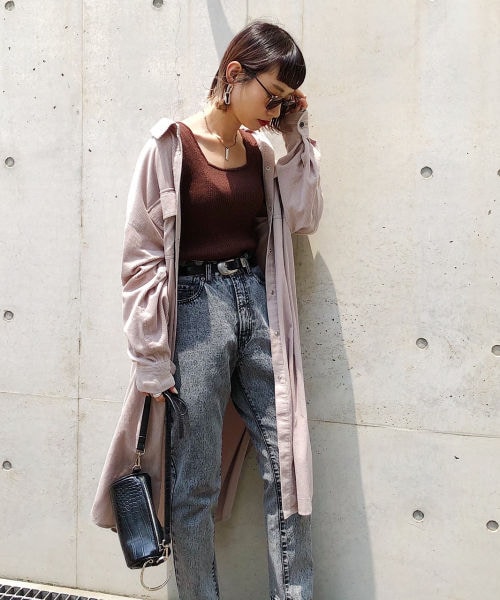 PAGEBOY（ページボーイ）の「【WEB先行予約】エアコールシャツワンピース（ワンピース/ドレス・レディース・グレージュ/ベージュ/マスタード・F）」の5枚目の写真