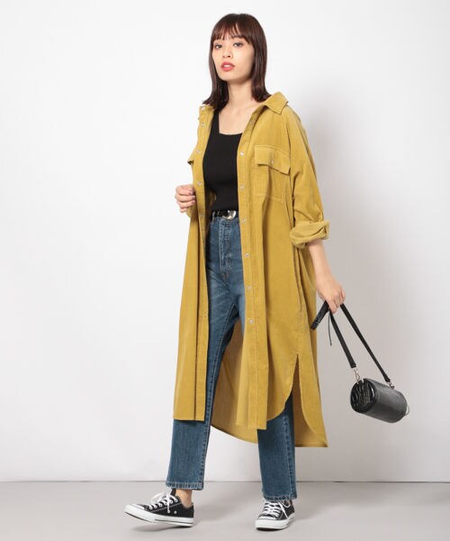 PAGEBOY（ページボーイ）の「【WEB先行予約】エアコールシャツワンピース（ワンピース/ドレス・レディース・グレージュ/ベージュ/マスタード・F）」の11枚目の写真