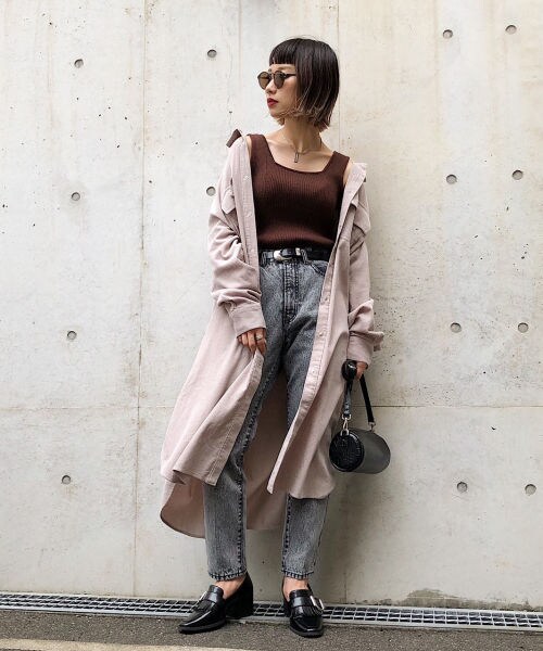 PAGEBOY（ページボーイ）の「【WEB先行予約】エアコールシャツワンピース（ワンピース/ドレス・レディース・グレージュ/ベージュ/マスタード・F）」の6枚目の写真