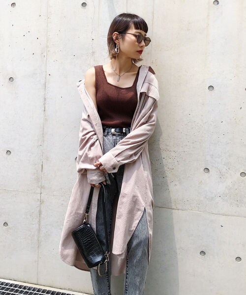 PAGEBOY（ページボーイ）の「【WEB先行予約】エアコールシャツワンピース（ワンピース/ドレス・レディース・グレージュ/ベージュ/マスタード・F）」の4枚目の写真