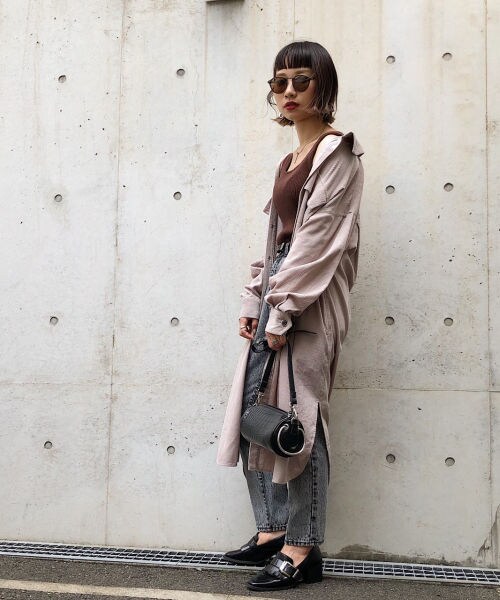 PAGEBOY（ページボーイ）の「【WEB先行予約】エアコールシャツワンピース（ワンピース/ドレス・レディース・グレージュ/ベージュ/マスタード・F）」の8枚目の写真