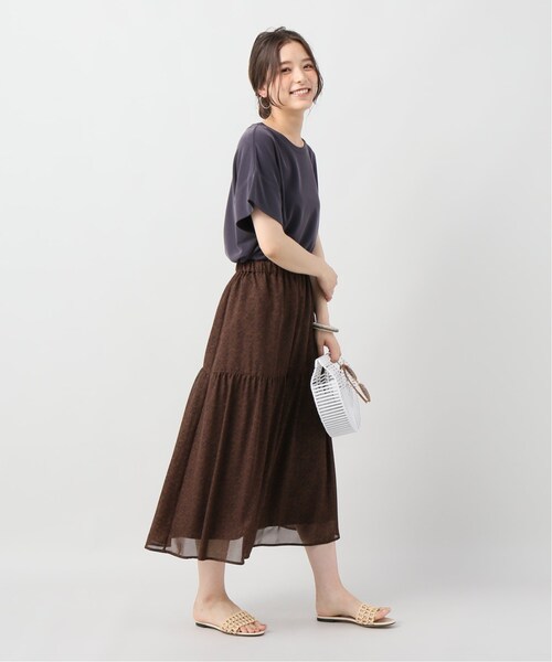 B.C STOCK（ベーセーストック）の「スカート(B.C STOCK)（スカート・ブラウン/フリー/在庫あり）」の4枚目の写真