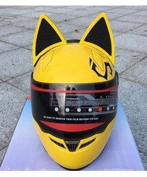 フルフェイス　黒　NITRINOS 猫耳 NITRINOSフルフェイス 猫耳ヘルメット