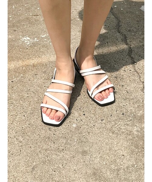 SAPPUN（サプン）の「Morshelle（サンダル・レディース・Black/White/Brown・22.5-25.0cm）」の2枚目の写真