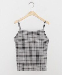 DHOLIC | スクエアネックチェックスリーブレス(キャミソール)