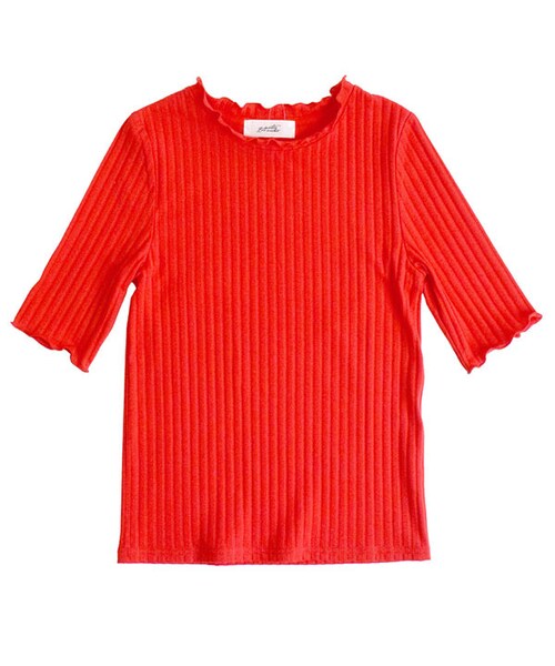 zootie（ズーティー）の「ハーフスリーブ リブカットソー（T
