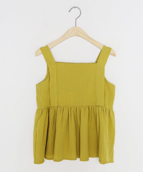 DHOLIC（ディーホリック）の「スクエアネックフレアヘムスリーブレス（タンクトップ・レディース・ホワイト/その他/グリーン・FREE）」の2枚目の写真