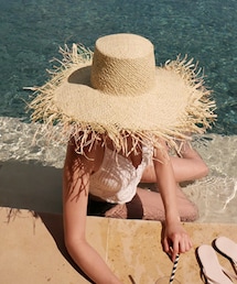 DHOLIC | 2TYPEフレイドワイドブリムハット(ハット)