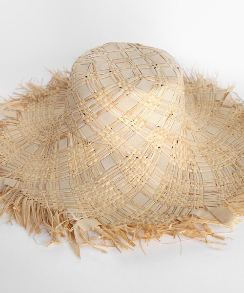 DHOLIC（ディーホリック）の「2TYPEフレイドワイドブリムハット（ハット・レディース・ベージュ/その他・FREE）」の2枚目の写真