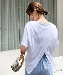 DHOLIC | バックスリットルーズ半袖Tシャツ(Tシャツ/カットソー)