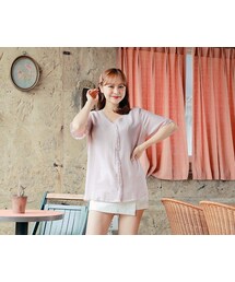 HOTPING | レースディテールVネックブラウス(Tシャツ/カットソー)