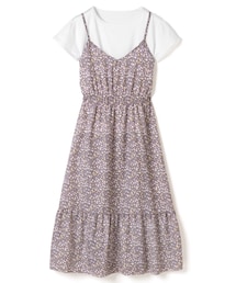 GRL | Ｔシャツ付き花柄キャミソールワンピース(ワンピース)