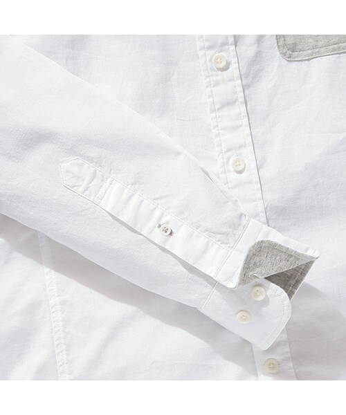 SERIES（シリーズ）の「[series;] 솔리드 포인트 포켓 셔츠（トップス・メンズ・화이트・100/105/110/95）」の5枚目の写真