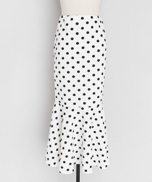 DHOLIC(ディーホリック)の「ドットフレアロングスカート(スカート・レディース・ブラック/ホワイト・FREE)」の2枚目の写真