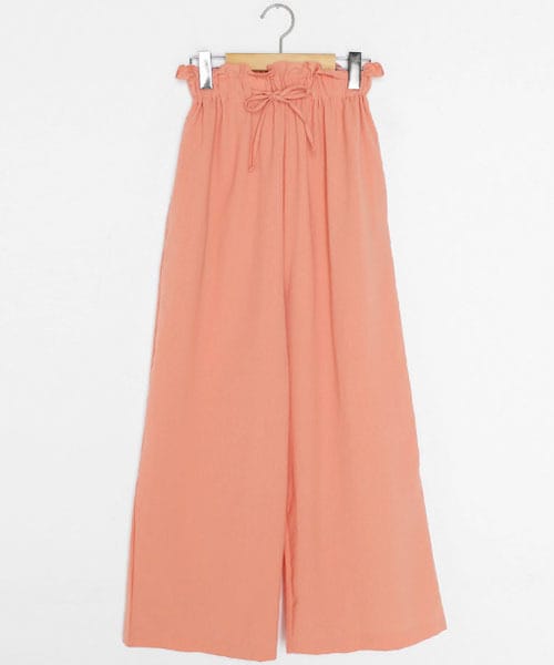 DHOLIC(ディーホリック)の「ワイドウエストドローストリングパンツ(その他パンツ・レディース・ホワイト/グリーン/ピンク/ブラック・FREE)」の4枚目の写真