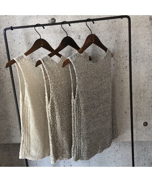 copine（コピン）の「再入荷！おしゃれデザイン！杢テープ糸ざっくりサマーニットタンク(3color)【クリックポスト対象商品】（タンクトップ・レディース・その他）」の15枚目の写真