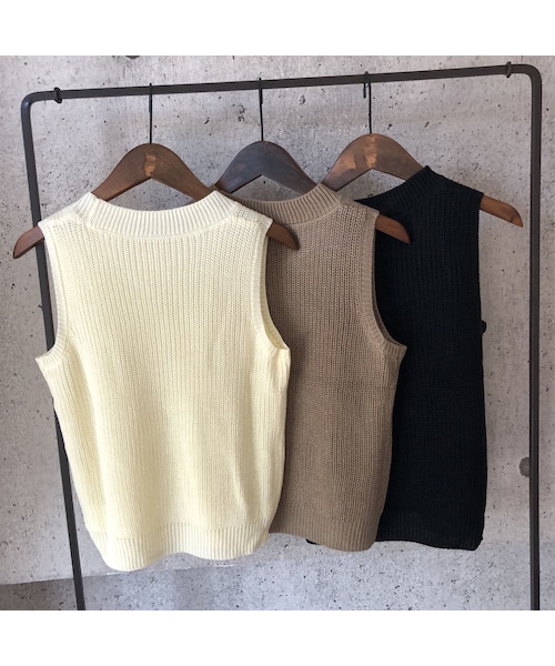 copine(コピン)の「【期間限定価格】再入荷!大人ベーシック!綿タッチアクリルノースリーブニット(3color)【クリックポスト対象商品】(ニット/セーター・レディース・その他)」の14枚目の写真