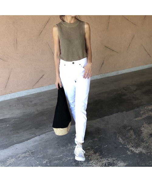 copine(コピン)の「【期間限定価格】再入荷!大人ベーシック!綿タッチアクリルノースリーブニット(3color)【クリックポスト対象商品】(ニット/セーター・レディース・その他)」の3枚目の写真