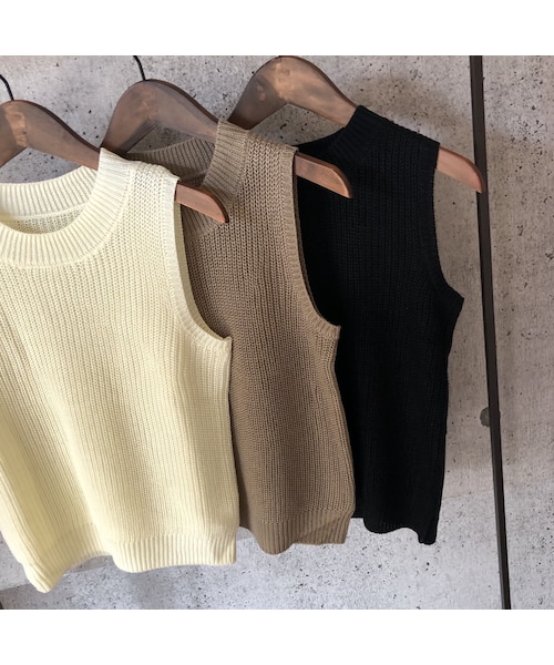 copine(コピン)の「【期間限定価格】再入荷!大人ベーシック!綿タッチアクリルノースリーブニット(3color)【クリックポスト対象商品】(ニット/セーター・レディース・その他)」の13枚目の写真