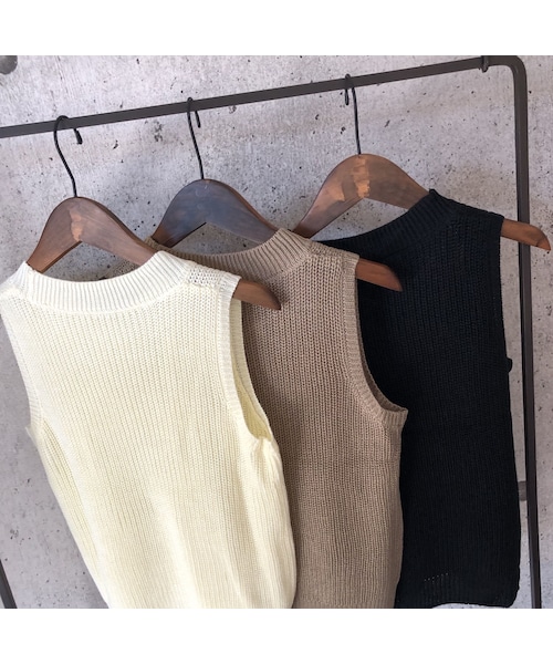 copine(コピン)の「【期間限定価格】再入荷!大人ベーシック!綿タッチアクリルノースリーブニット(3color)【クリックポスト対象商品】(ニット/セーター・レディース・その他)」の15枚目の写真