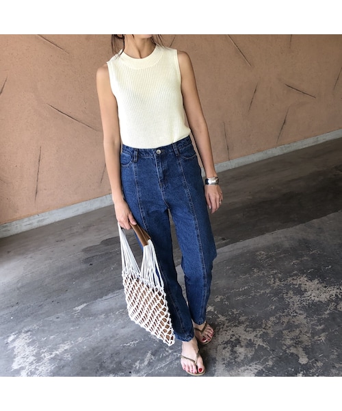 copine(コピン)の「【期間限定価格】再入荷!大人ベーシック!綿タッチアクリルノースリーブニット(3color)【クリックポスト対象商品】(ニット/セーター・レディース・その他)」の7枚目の写真