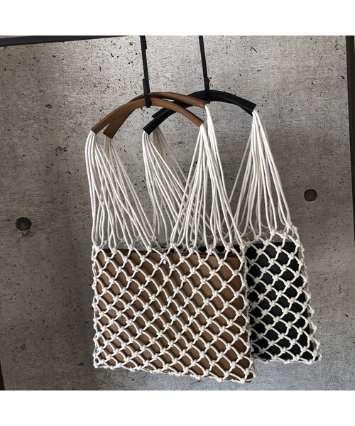 copine（コピン）の「再入荷！取り外し可能！ロープネットバッグ(2color)（ハンドバッグ・レディース・その他）」の7枚目の写真
