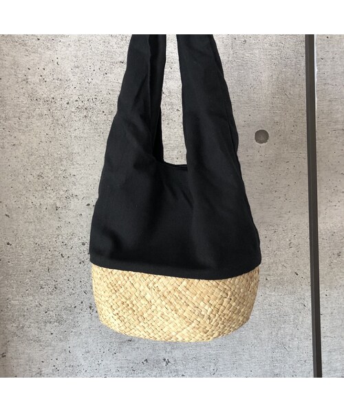 copine（コピン）の「リネンコットン切り替えかごバッグ（かごバッグ・レディース・その他）」の2枚目の写真