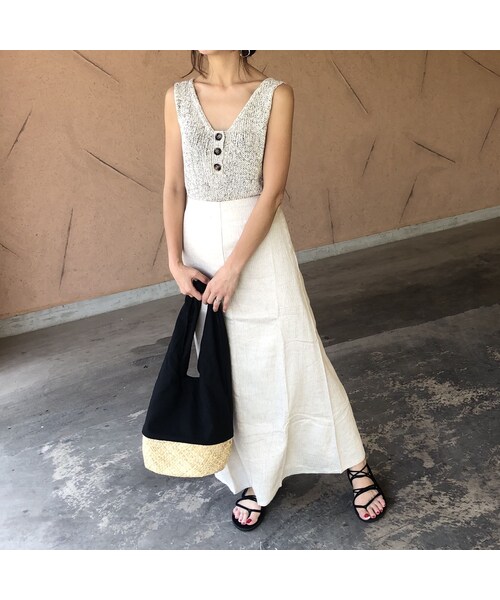 copine（コピン）の「リネンコットン切り替えかごバッグ（かごバッグ・レディース・その他）」の11枚目の写真