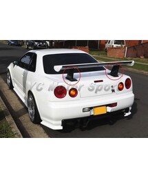 せいばー　日産純正 ＢＮＲ３４ ウイングステー GT-R カーボンRrウィングステー☆