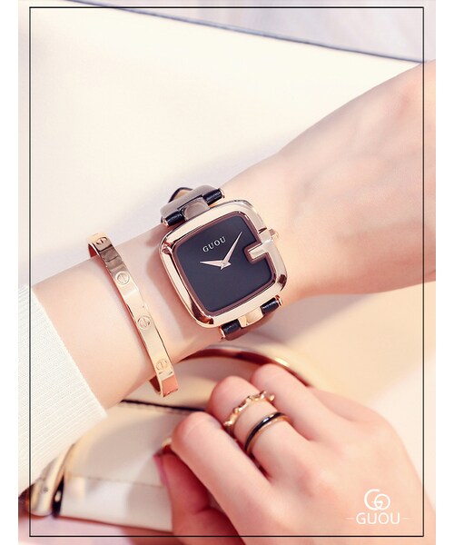 【新品】【未使用】ノーブランドアナログ 腕時計 no brand（ノーブランド）の「GUOU 高級腕時計 レディース