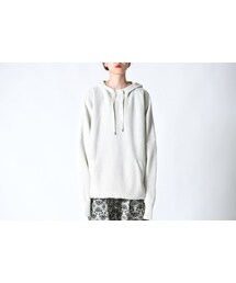 YANTOR | YANTOR Cotton Coarsely Knit Hoody off white(ニット/セーター)