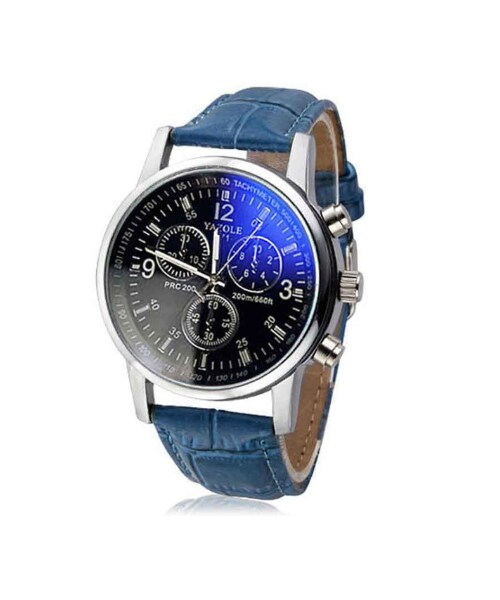 販売促進素敵 ✨ アナログ時計 フォーマル 青 お洒落 メンズ 腕時計(アナログ)
