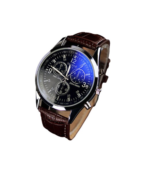 No Brand ノーブランド の メンズ腕時計 人気 ビジネス 男性 革ベルト 30代 青 アナログクォーツ ビジネス腕時計 アナログ腕時計 Wear