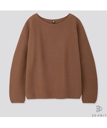 UNIQLO | 3Dコットンボリュームスリーブセーター（長袖）(ニット/セーター)