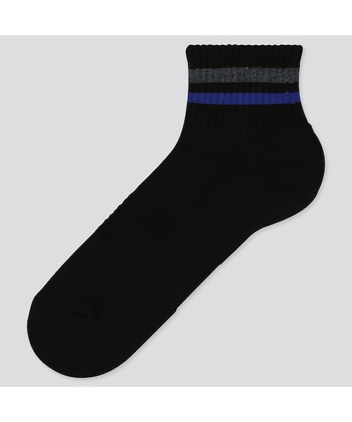 UNIQLO（ユニクロ）の「パイルラインハーフソックス（ソックス/靴下・メンズ・WHITE 00/BLACK 09・25-27/27-29）」の2枚目の写真