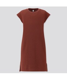 UNIQLO | GIRLS ワッフルクルーネックワンピース（半袖）(ワンピース)