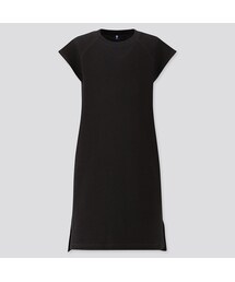 UNIQLO | GIRLS ワッフルクルーネックワンピース（半袖）(ワンピース)