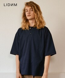 LIDNM | OVER SIZED POLO【BLACK】(ポロシャツ)