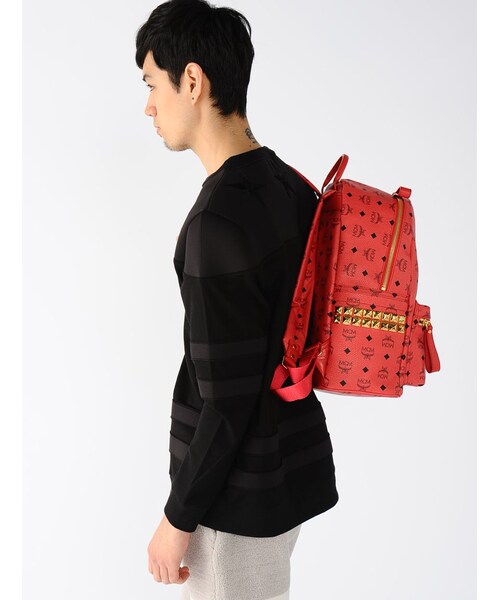MCM（エムシーエム）の「LHP/エルエイチピー/MCM/エムシーエム/BACKPACK MEDIUM（ファッション雑貨・メンズ・RED・0）」の2枚目の写真
