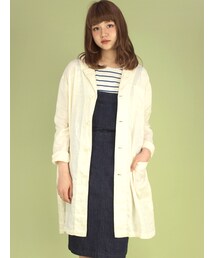 w closet | リネン平織りショップコート(トップス)