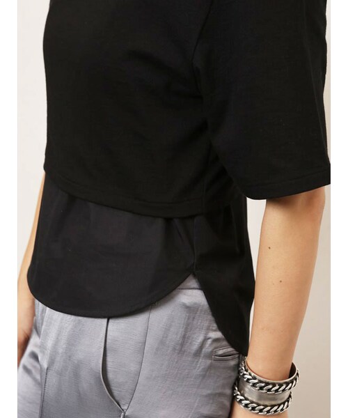 NINE(ナイン)の「カット×タイプライターSET T(トップス・レディース・シロ/ネイビー/クロ・F)」の15枚目の写真